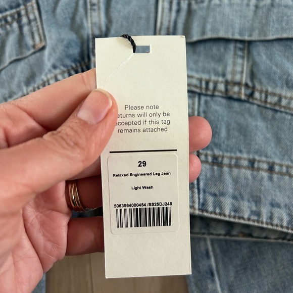 Me + em nwt jeans size 29 Wide-Leg Light Blue Jeans - Picture 8 of 9